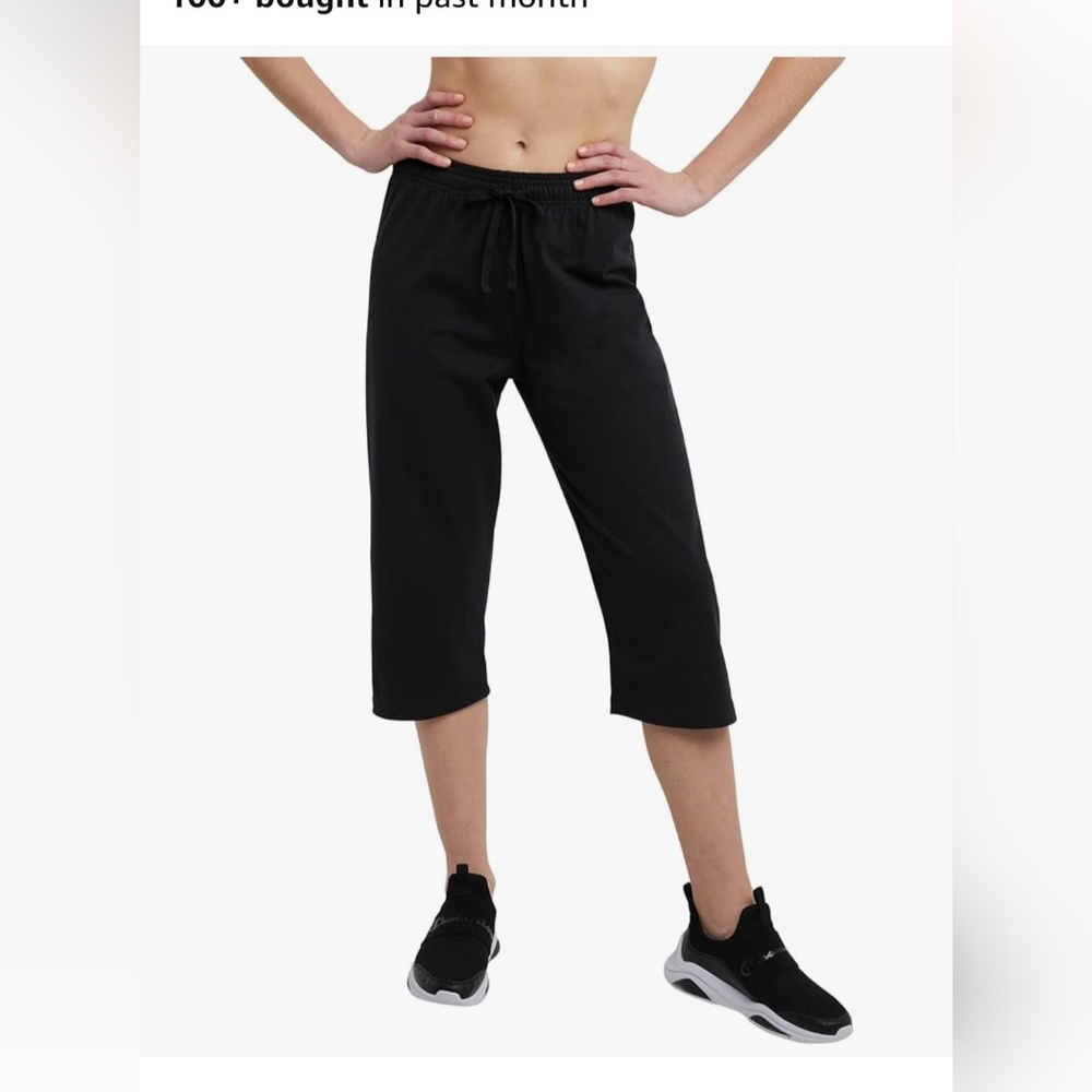 Champion Black Capri Pants XL New